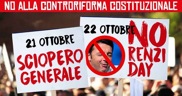 Sciopero generale e No Renzi Day, presentazione alla Rai