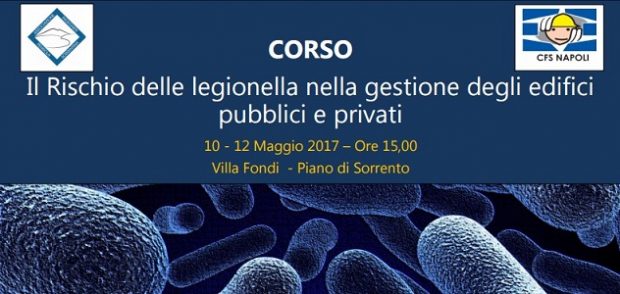 Rischio legionella nella gestione degli edifici, seminario a Sorrento
