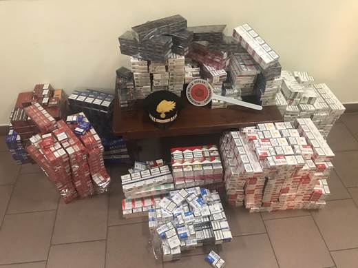 Bellona, sequestrati 3 mila pacchetti di sigarette di contrabbando