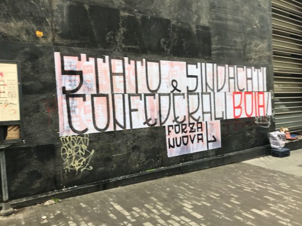 Napoli,  fascisti di Forza Nuova minacciano le organizzazioni dei lavoratori