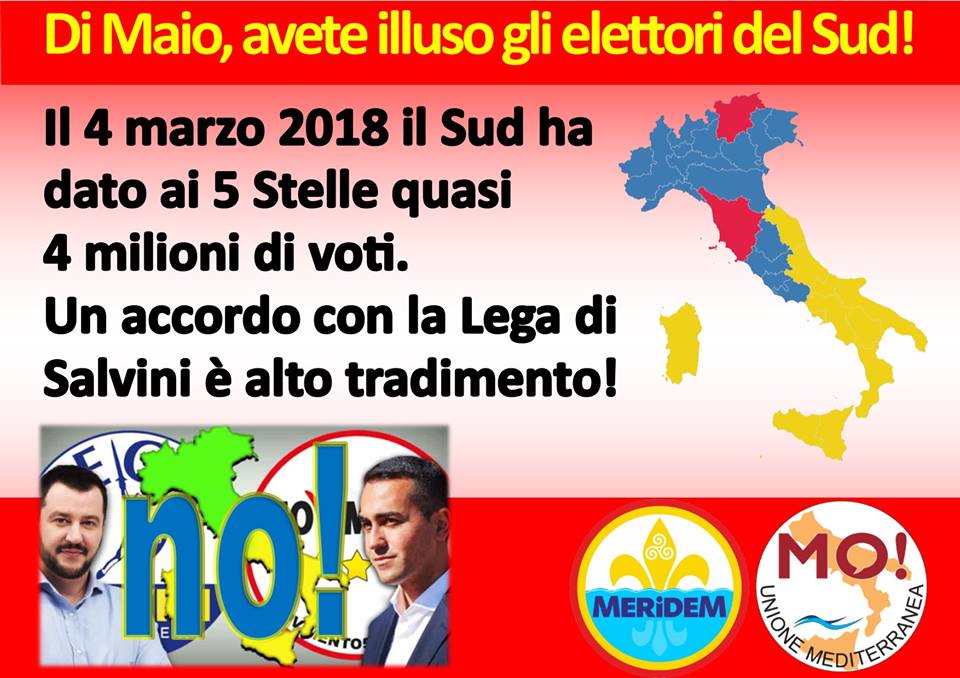 Meridionalisti: “Il governo Di Maio-Salvini è contro il Sud”