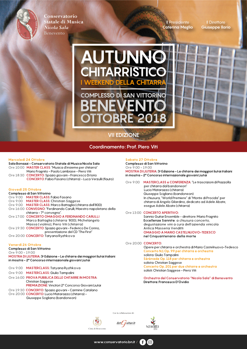 Tutto pronto per la settima edizione dell’Autunno Chitarristico