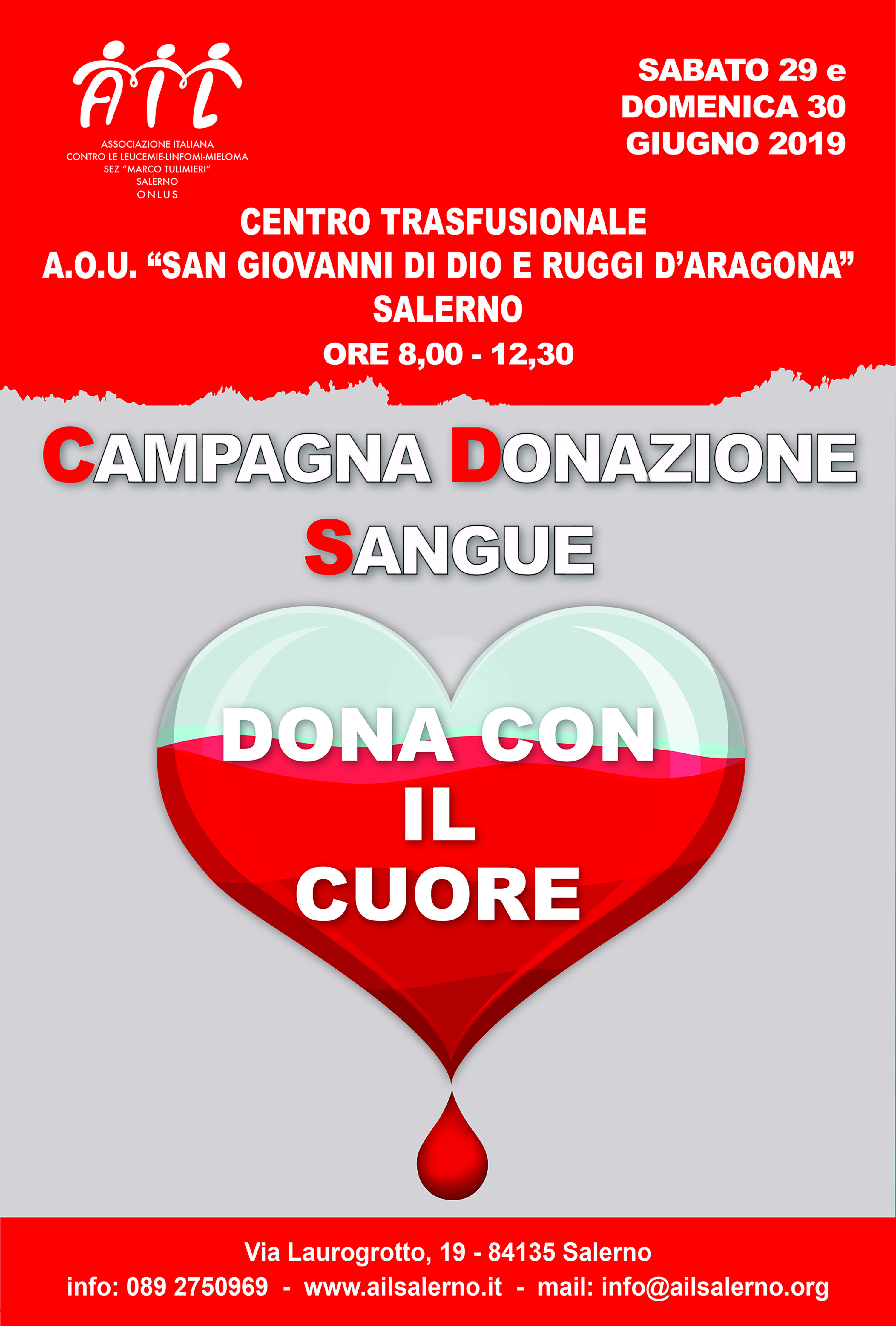 Fine settimana dedicato alla donazione del sangue