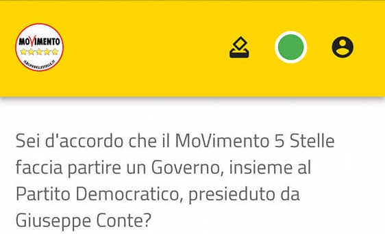 Voto su Rousseau, plebiscito per il governo M5s-Pd: sì al 79,3%