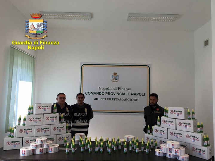 Sant’Antimo, sequestrata fabbrica igienizzante non autorizzata