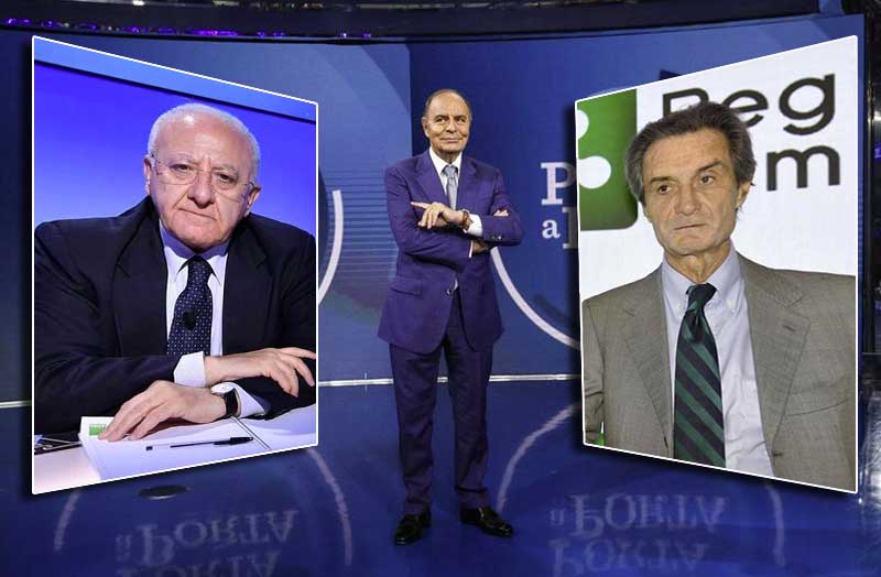 Porta a Porta, nasce l’amore tra De Luca e Fontana