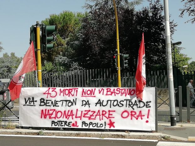 Potere al Popolo: “Nazionalizzare Autostrade, giustizia per le vittime del crollo Ponte Morandi