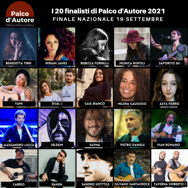 Salerno, partenza alla grande di Palco d’Autore 2021: i nomi dei 20 artisti per la finale nazionale