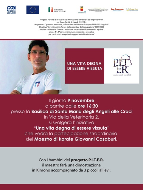 Napoli, progetto Piter: oggi i bimbi del Rione Sanità a lezione di Karate