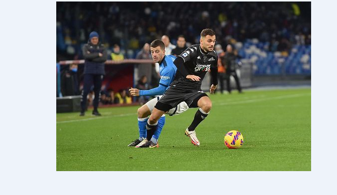 L’Empoli passa a Napoli, gli azzurri scivolano al quarto posto