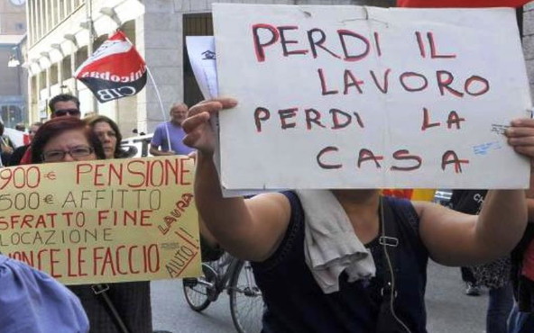 Sfratti, 600 mila persone rischiano di finire sotto i ponti.