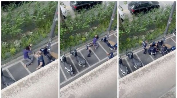 Milano, agenti ‘sceriffi’ della polizia municipale colpiscono una  donna con pugni, calci e manganellate(VIDEO)