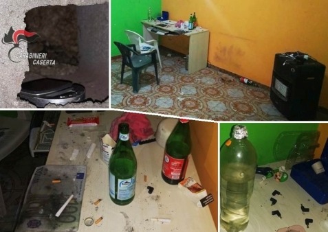 Maddaloni - L'interno della crack house