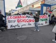 Bacoli(Napoli): protesta operaia davanti alla Leonardo, l’azienda che vola in Borsa inviando armi ad Israele