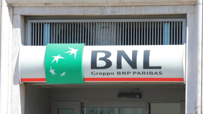 Rome Italy - June 16, 2019: BNL Paribas bank France