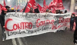 Napoli, il 1 maggio di lotta dei lavoratori, studenti e disoccupati organizzati dal sindacalismo militante di base