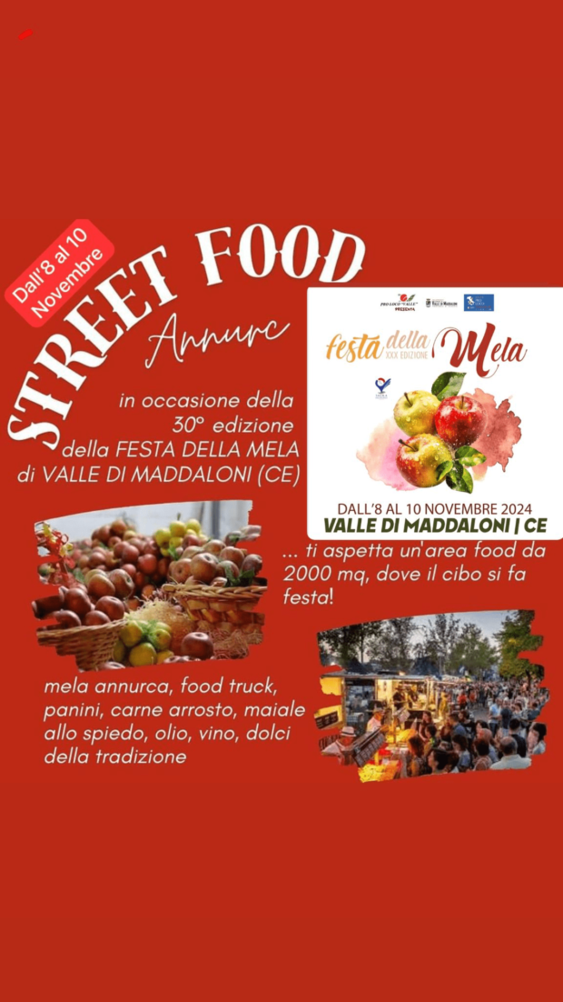 Valle di Maddaloni, Caserta: da Venerdì 8 Novembre la Festa della Mela Annurca