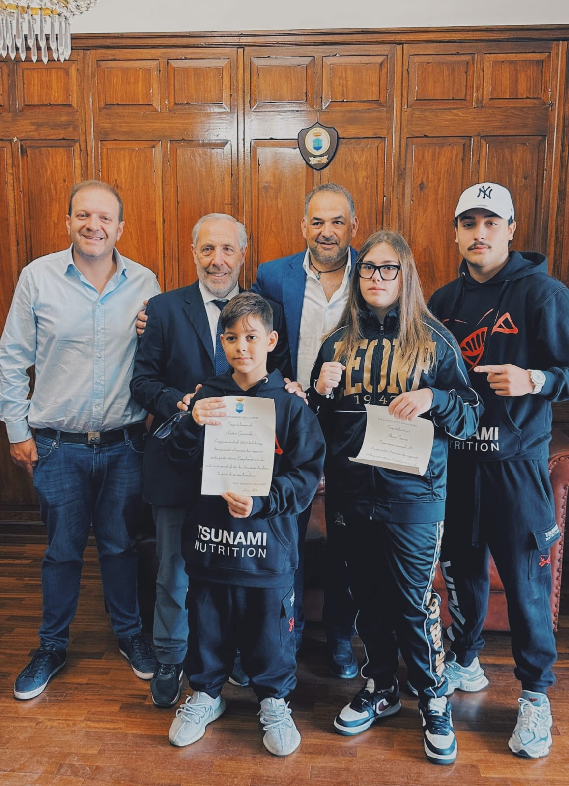 Lusciano, giovani atleti della “Luciano International Team” premiati dal Comune