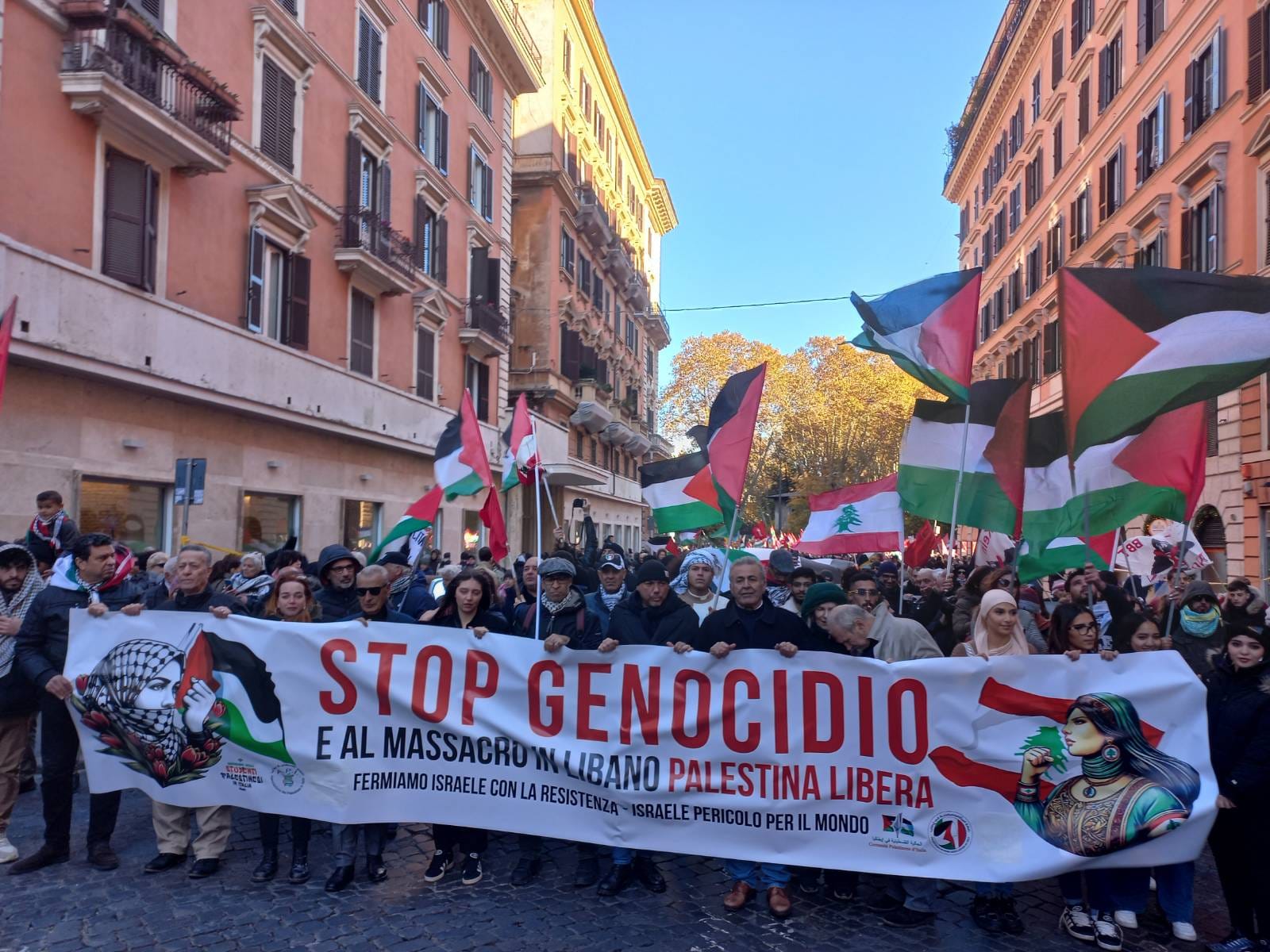 Roma, 30 mila in corteo al grido “Palestina Libera”