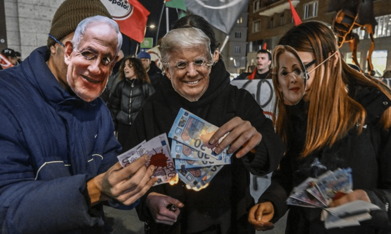 Napoli, presidio di lotta contro le politiche di guerra complici di Israele