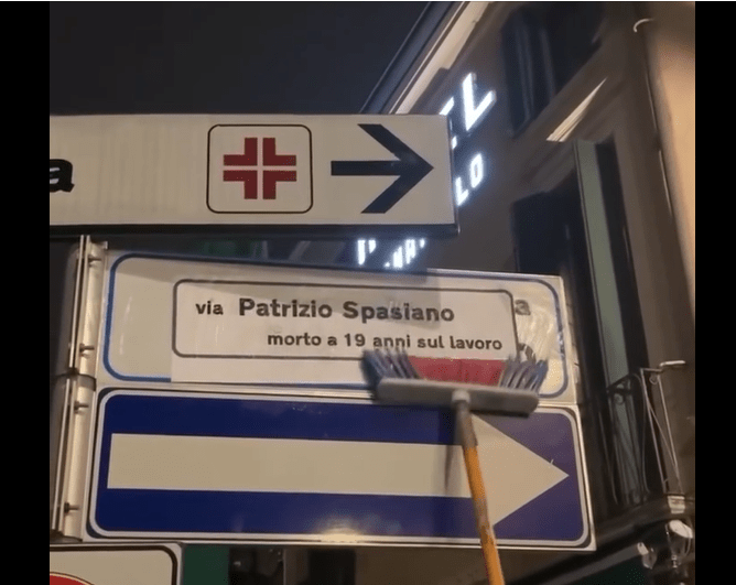 Le piazze e le strade di Napoli, Torino e Padova si risvegliano con nuove denominazioni: un tributo alla memoria di Patrizio Spasiano, giovane lavoratore ucciso sul posto di lavoro