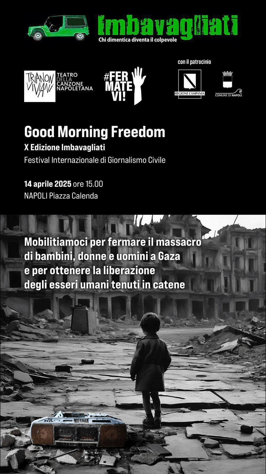 Imbavagliati, la voce di Napoli per Gaza