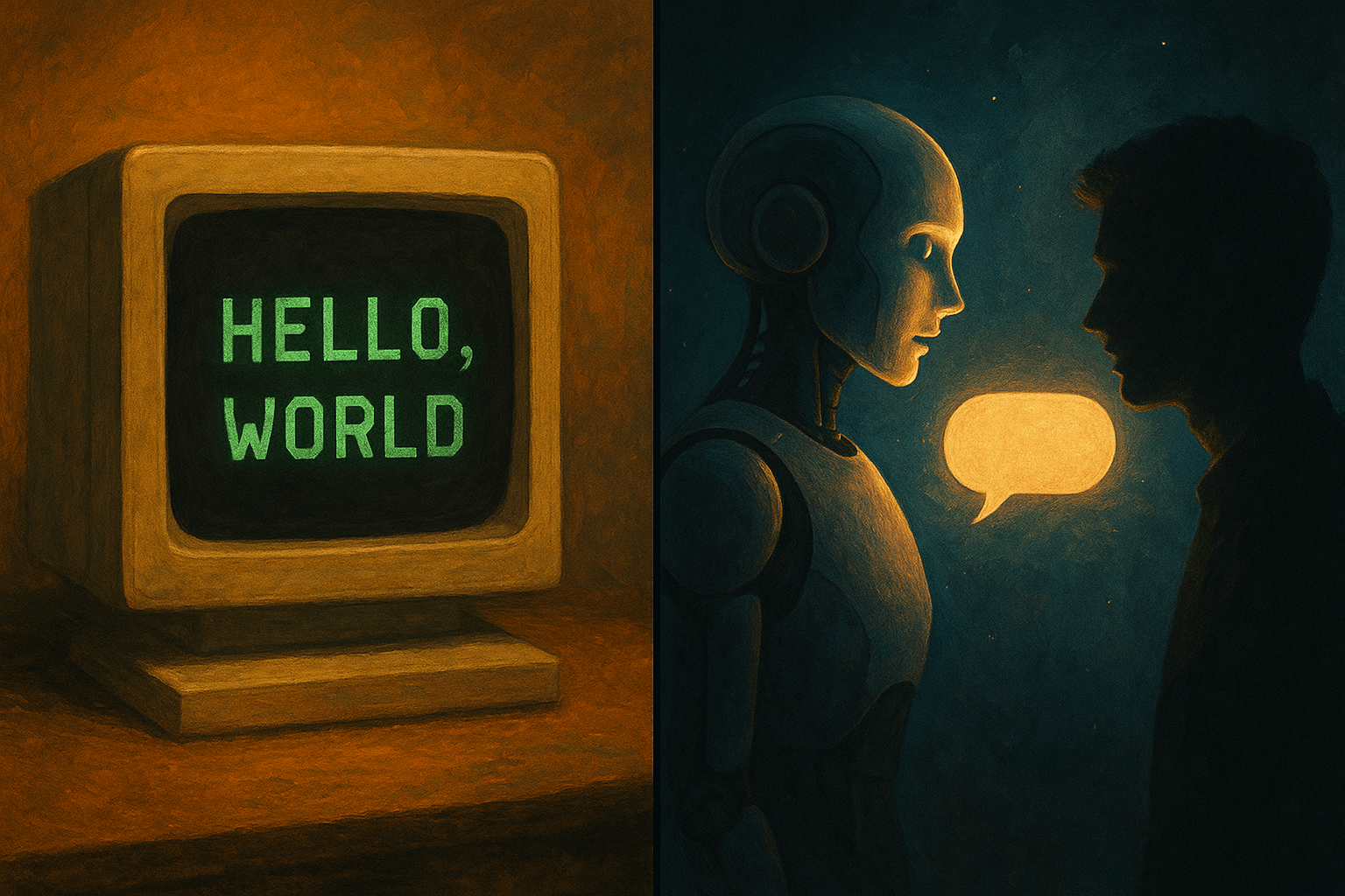 Da “Hello, world” a ChatGPT: la tecnologia che non parla più da sola