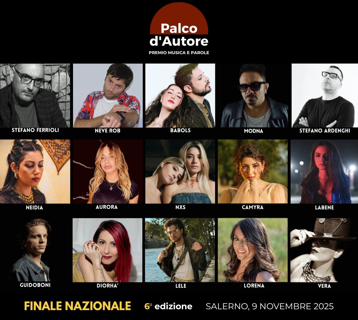 Palco d’Autore 2025 a Salerno: la finale nazionale con 15 finalisti e Mimmo Paganelli presidente