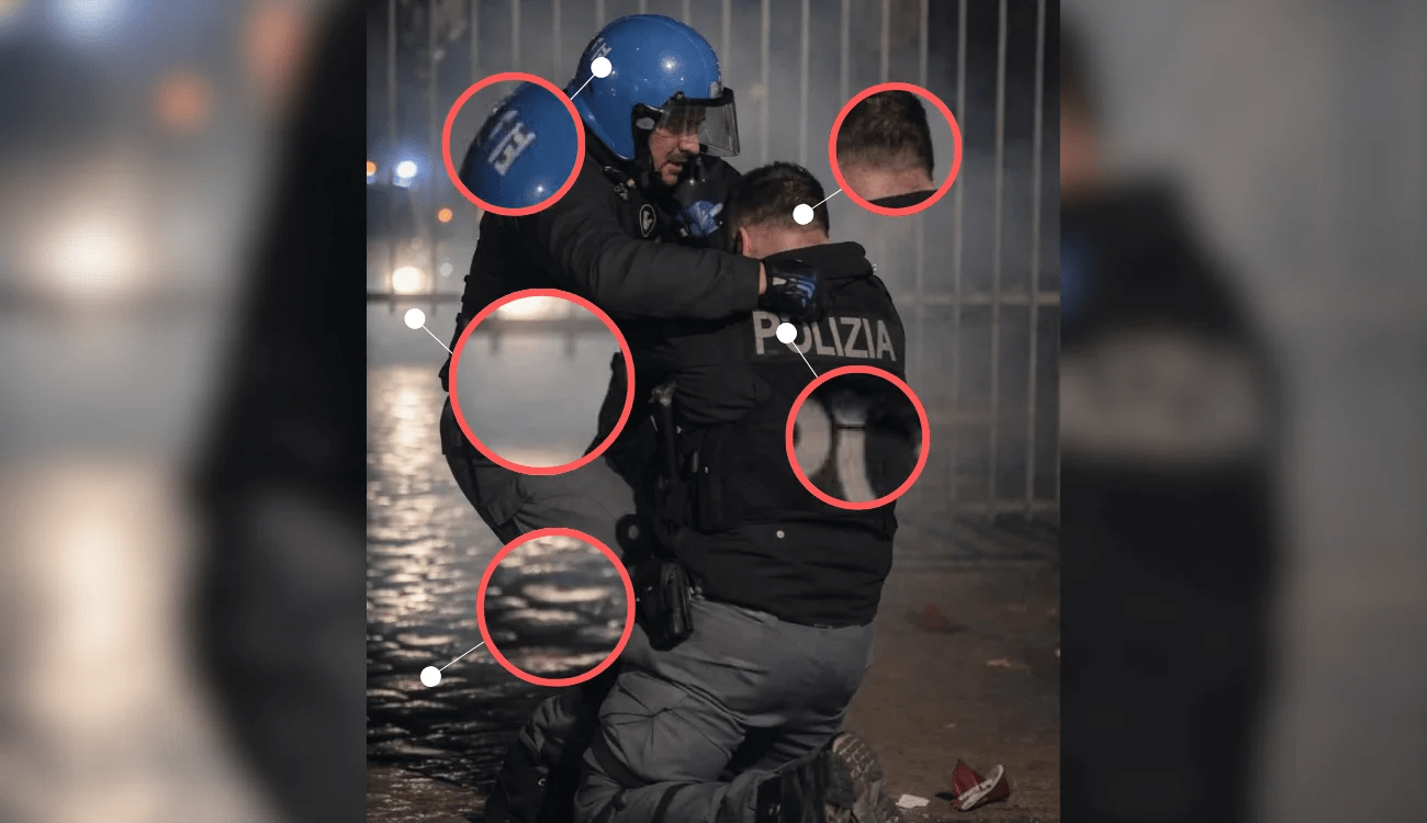 Torino, scontri al corteo Askatasuna: la Polizia pubblica foto manipolata