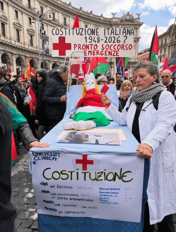 Corteo di massa a Roma: 20mila manifestanti contro Meloni, referendum e guerra