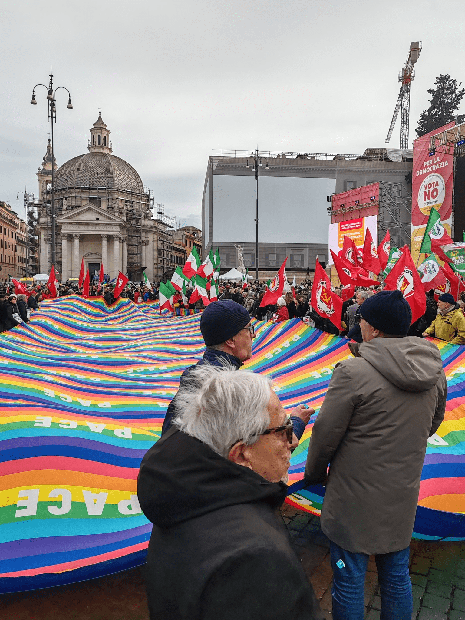 Piazza del Popolo, chiusura campagna per il No al referendum sulla riforma della giustizia
