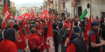 Morti sul lavoro, la protesta della Cgil a Portella della Ginestra