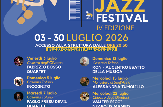 Nocera Jazz Festival 2026, svelato il programma completo: da Incognito a Noa, tutti i concerti di luglio