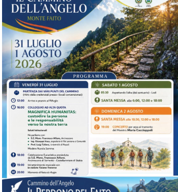 Monte Faito, torna il Cammino dell’Angelo 2026: programma, orari e come partecipare
