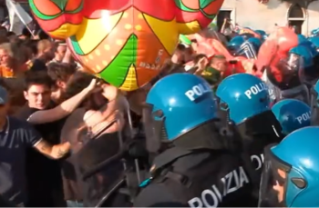 Venezia, scontri al corteo contro l’ambasciatore Usa Fertitta: tensione davanti al mega yacht ormeggiato in laguna